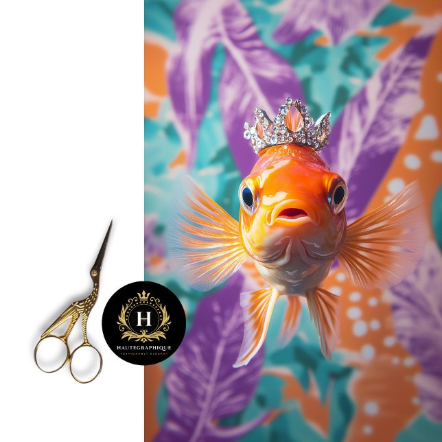 Lebhafter Vintager Blumenfisch Seidenpapier (Von Creator hochgeladen)