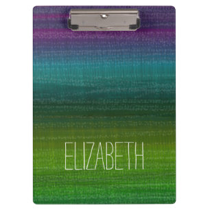 Lebhafter Watercolor Abstrakt Stripes Individuelle Klemmbrett