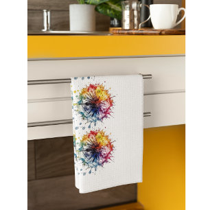Lebhafter Watercolor-Leuchter Geschirrtuch