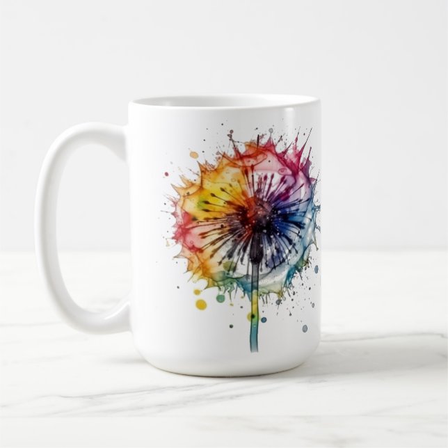 Lebhafter Watercolor-Leuchter Kaffeetasse (Links)