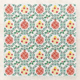 Lebhafter Weihnachts-Blumenkohl-Untersetzer Glasuntersetzer