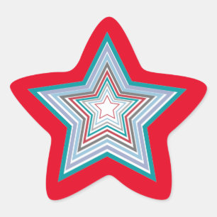 Lebhafter Weihnachtsstar Stern-Aufkleber