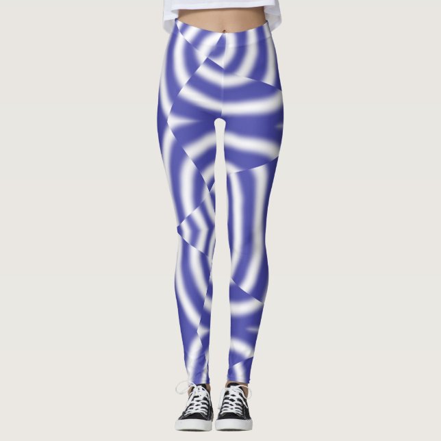 Lebhafter, weißer Klassiker "Ratti_Creative_Arts" Leggings (Vorderseite)