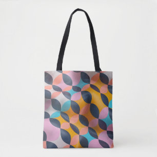 Lebhaftes 3D Petal Geometry Muster in fett Farben