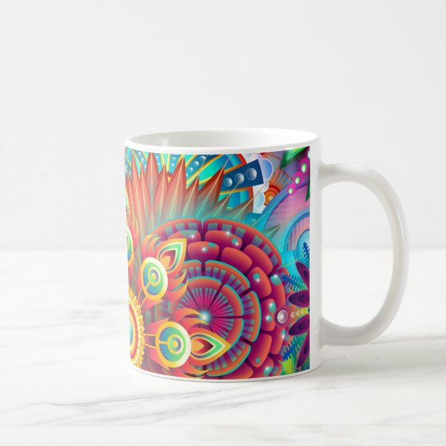 Lebhaftes Abstrakt Kaffeetasse (Rechts)