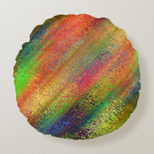 Lebhaftes Abstrakt Rundes Kissen