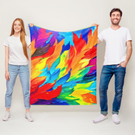 Lebhaftes Abstraktes Ausdrucksbild Fleecedecke