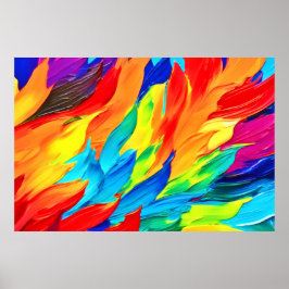 Lebhaftes Abstraktes Ausdrucksbild Poster