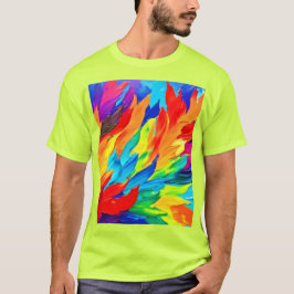 Lebhaftes Abstraktes Ausdrucksbild T-Shirt