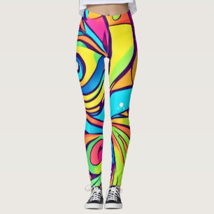Lebhaftes Abstraktes Design Leggings