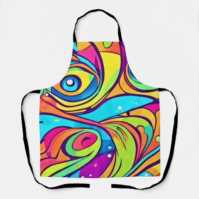 Lebhaftes Abstraktes Design Schürze (Vorderseite)