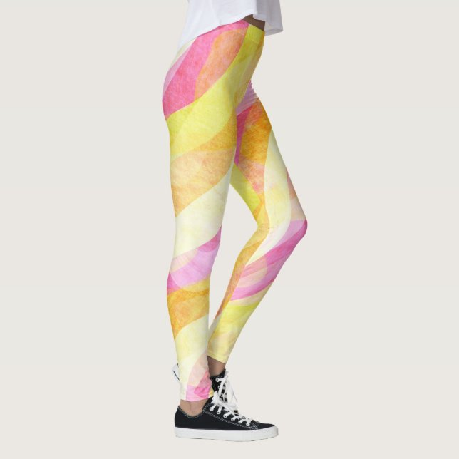 Lebhaftes Abstraktes Muster Leggings (Rechts)