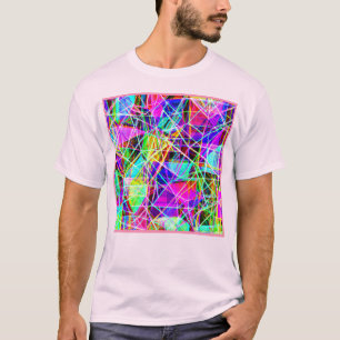 Lebhaftes Abstraktes Muster T-Shirt