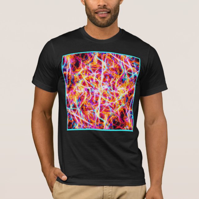 Lebhaftes Abstraktes Muster T-Shirt (Vorderseite)