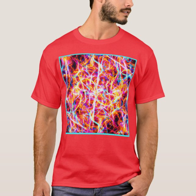 Lebhaftes Abstraktes Muster T-Shirt (Vorderseite)