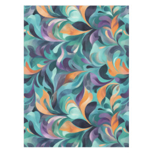 Lebhaftes Abstraktes Paisley-Inspiriert Muster Tischdecke