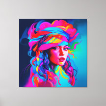 Lebhaftes Abstraktes Portrait