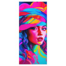 Lebhaftes Abstraktes Portrait-Lesezeichen