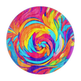Lebhaftes Abstraktes Swirl Artwork Schneidebrett