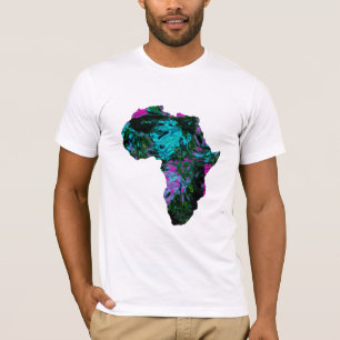 Lebhaftes African Map T-Shirt - Erforschen Sie Div
