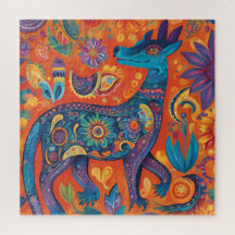 Lebhaftes Alebrijes-Design in traditionell mexikan