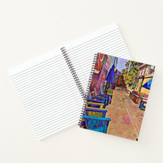 Lebhaftes Alleyway Spiral Notebook Notizbuch