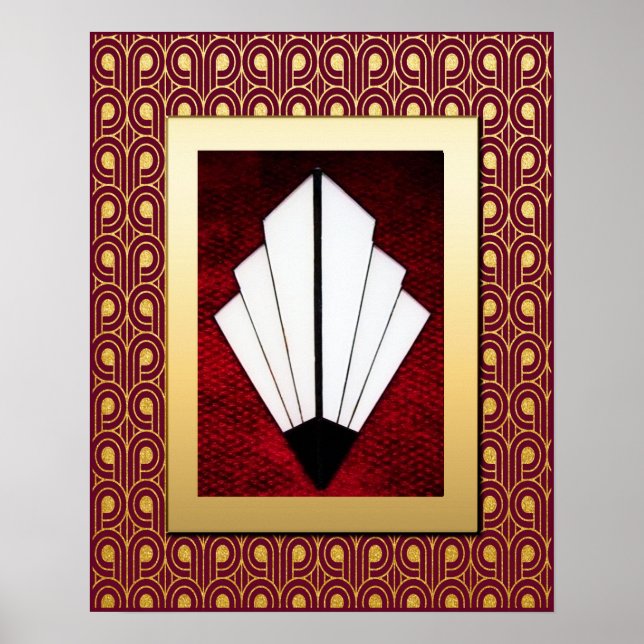 Lebhaftes Art Deco Poster. Poster (Vorne)