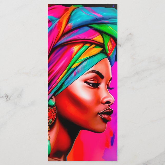 Lebhaftes Beauty Serie 1 Lesezeichen Menükarte (Vorderseite)