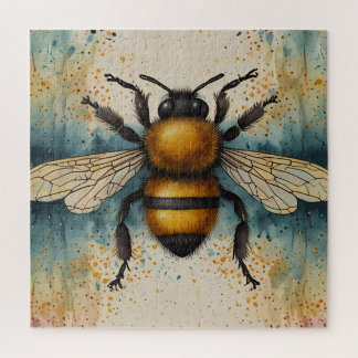 Lebhaftes Bee Watercolor-Muster Puzzle