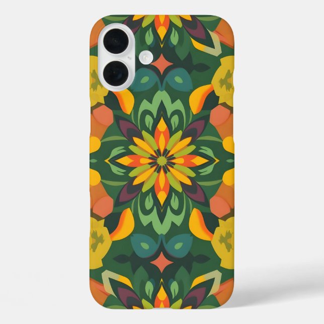 Lebhaftes Bio iPhone16 Fall - symmetrisches Digita Case-Mate iPhone Hülle (Rückseite)
