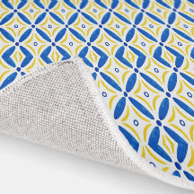 Lebhaftes Blau und Gelb