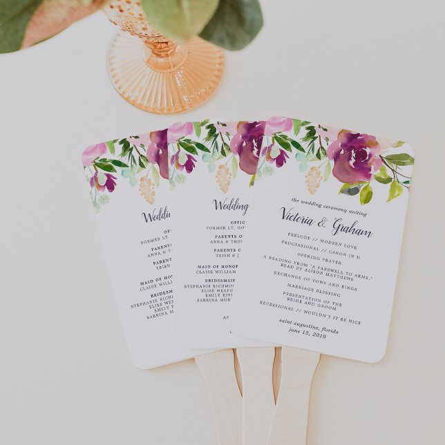 Lebhaftes Bloom-Hochzeitsprogramm Fächer (Von Creator hochgeladen)