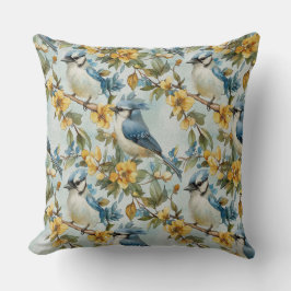 Lebhaftes Blue Jay Pillow Kissen