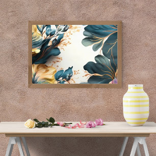 Lebhaftes BlumenBouquet mit strahlenden Sonnenblum Fotodruck