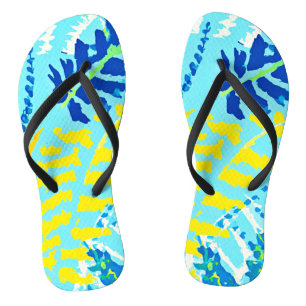 Lebhaftes Blumendesign Flip Flops