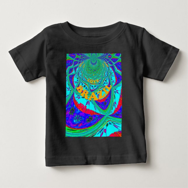 Lebhaftes Blumenmuster: brasilianischer Tribute Ea Baby T-shirt (Vorderseite)