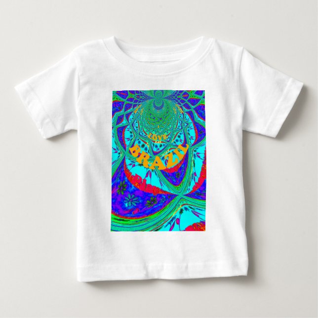 Lebhaftes Blumenmuster: brasilianischer Tribute Ea Baby T-shirt (Vorderseite)