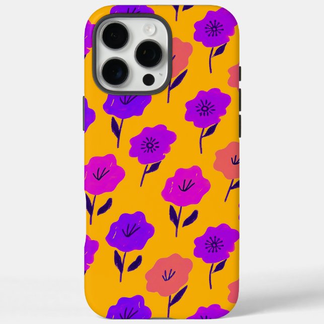 Lebhaftes Blumenmuster Case-Mate iPhone Hülle (Rückseite)