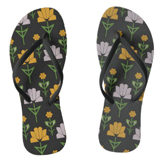 Lebhaftes Blumenmuster Flip Flops