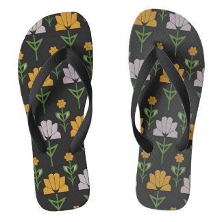 Lebhaftes Blumenmuster Flip Flops