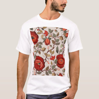 Lebhaftes Blumenmuster: HandGezeichnet Muster T-Shirt