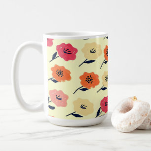 Lebhaftes Blumenmuster Kaffeetasse