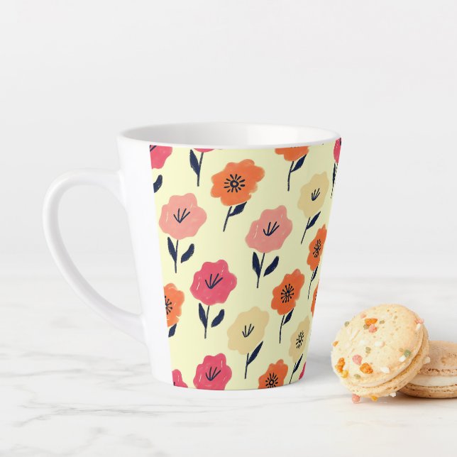 Lebhaftes Blumenmuster Milchtasse (Beispiel)