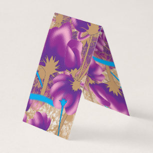 Lebhaftes Blumenmuster mit lila und blauem f