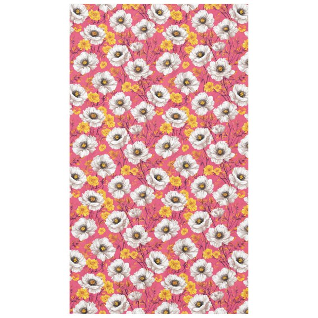 Lebhaftes Blumenmuster Tischdecke (Vorderseite)