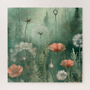 Lebhaftes Blumenpuzzle zum Entspannen Puzzle