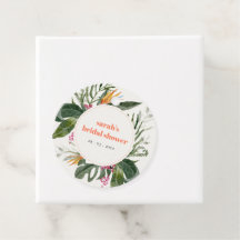 Lebhaftes Blush Boho Tropical Floral Brautparty