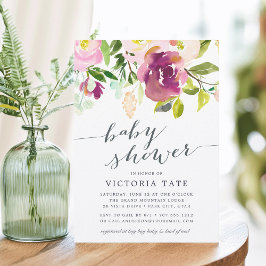 Lebhaftes Blut | Watercolor Baby Shower Einladung