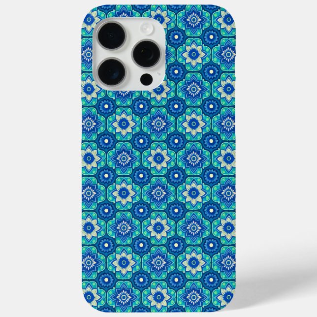 Lebhaftes Boho Chic Blumenmuster Case-Mate iPhone Hülle (Rückseite)