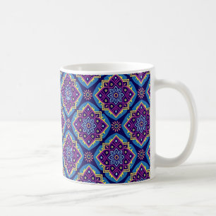 Lebhaftes Boho geometrisches Muster Kaffeetasse